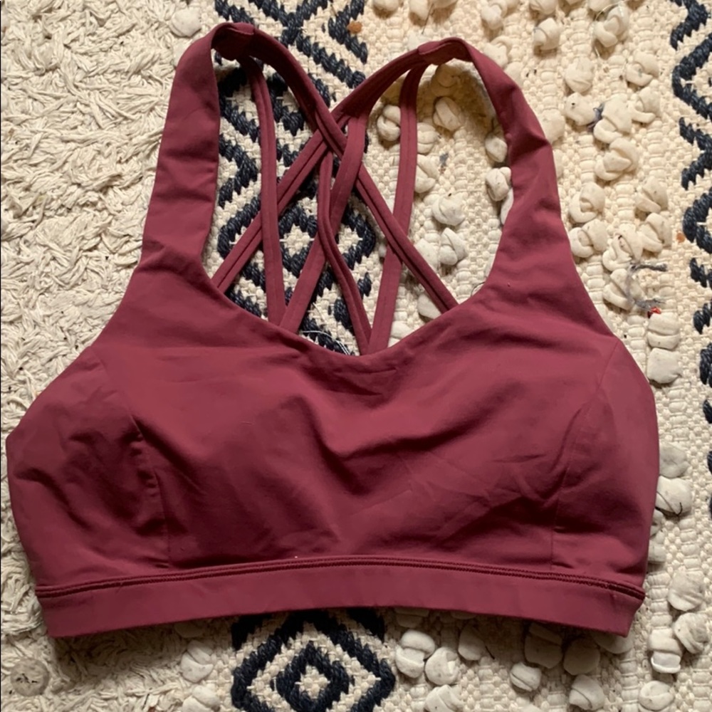 Lululemon mauve free to be serene bra size 4